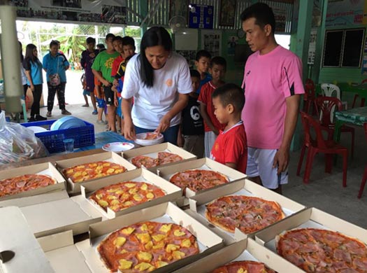 Charity pizza activity